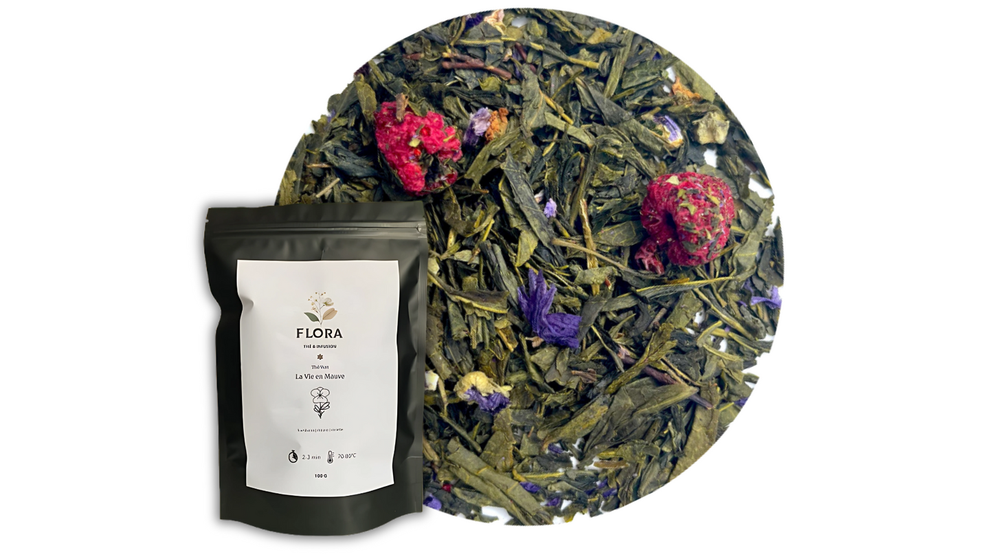 Sachet La Vie en Mauve | Thé Vert Violette Framboise