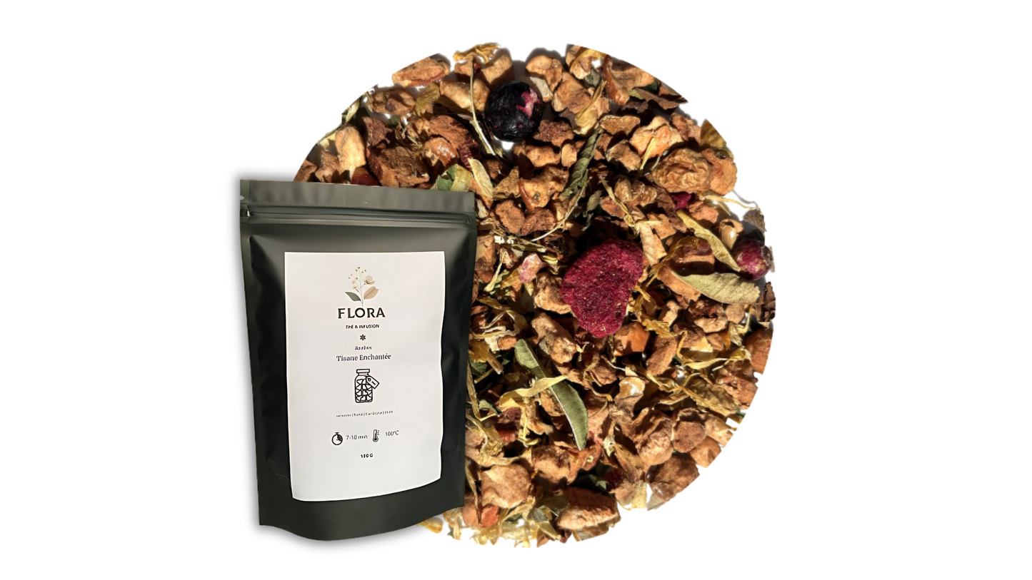 sachets infusion Tisane Enchantée | Rooibos Framboise Pomme Bio